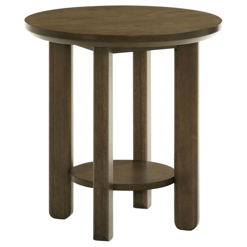 Ottowa - Round Wood Coffee Table Set - JaxCo Furniture