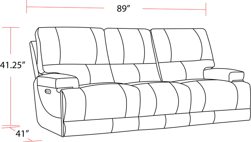 Whitman - Power Cordless Sofa - JaxCo Furniture