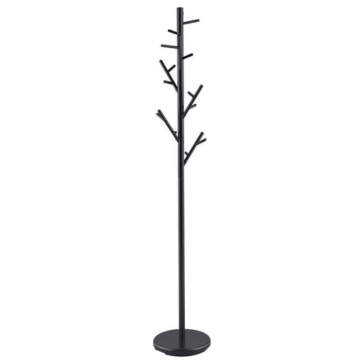 Clover - 18 Hook Freestanding Metal Coat Rack Hat Hanger - Black - JaxCo Furniture