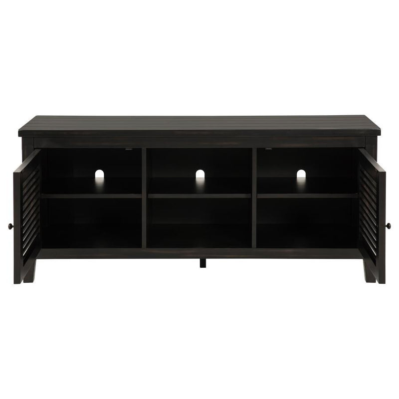 Concord - 2-Door TV Stand Console - Distressed Java - JaxCo Furniture
