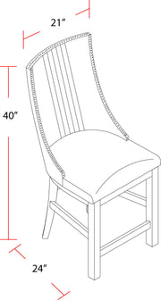Lodge Dining - Faux Leather Swivel Counter Sling Chair (Set of 2) - Siltstone - JaxCo Furniture