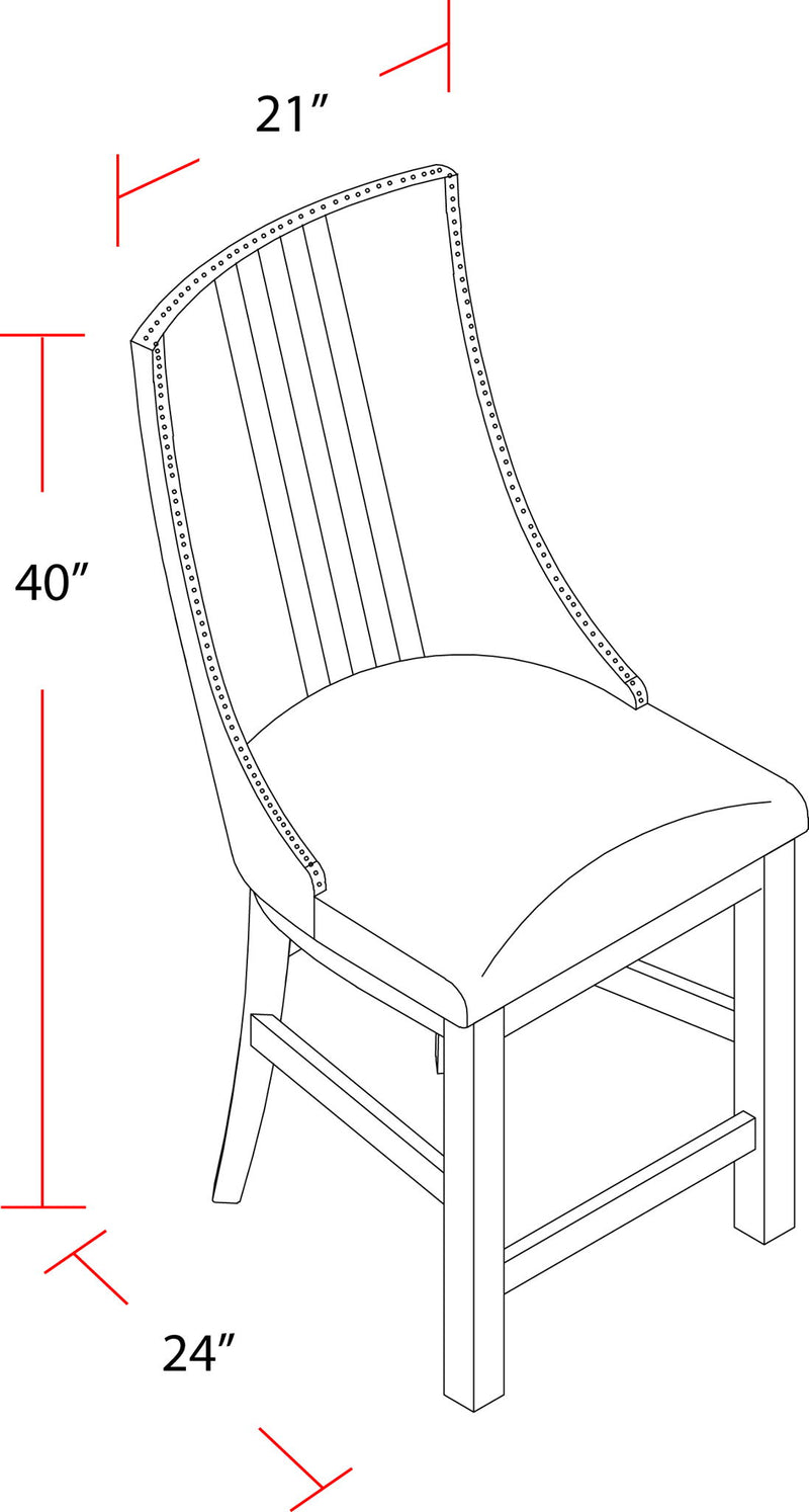 Lodge Dining - Faux Leather Swivel Counter Sling Chair (Set of 2) - Siltstone - JaxCo Furniture