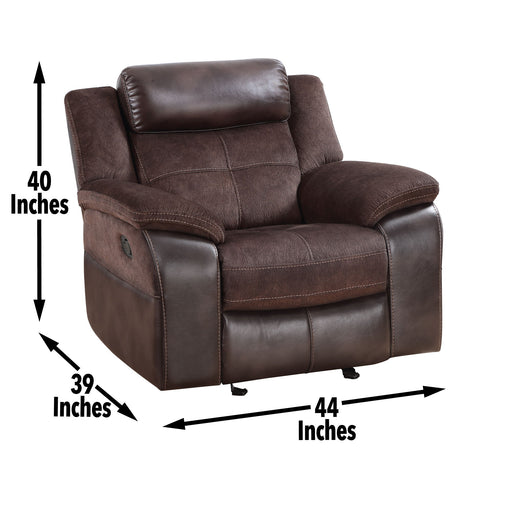 Pueblo - Reclining Chair - Coffee - JaxCo Furniture