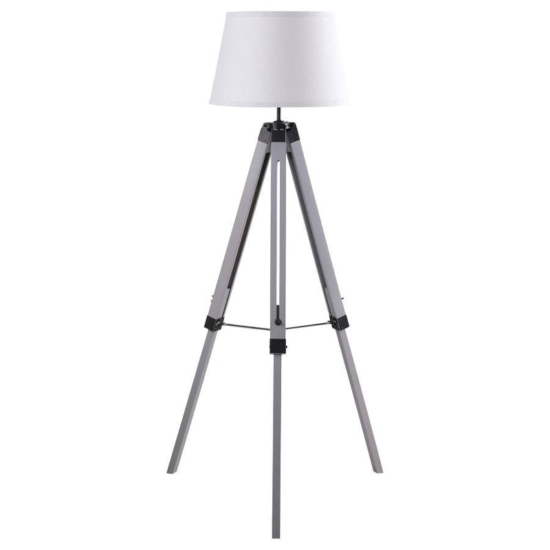Dayton - Empire Shade Metal Tripod Floor Lamp - Gray - JaxCo Furniture