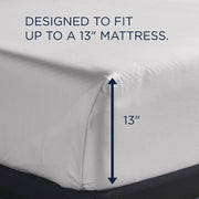 Linens - Tempur Luxe Egyptian Cotton Sheet Set - White - JaxCo Furniture