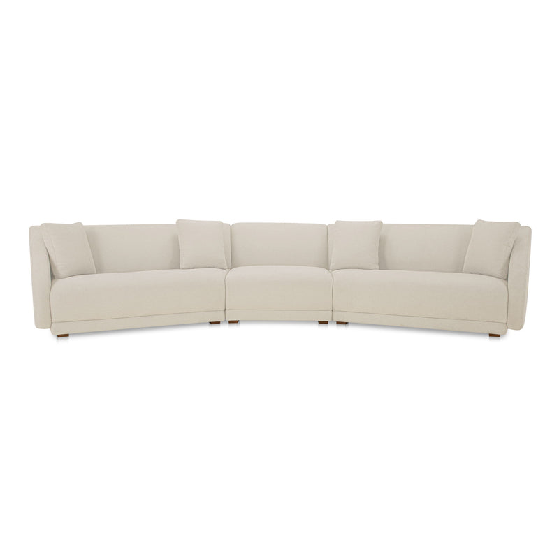 Fraser - 3 Piece Modular Sectional With Slipper - White - JaxCo Furniture