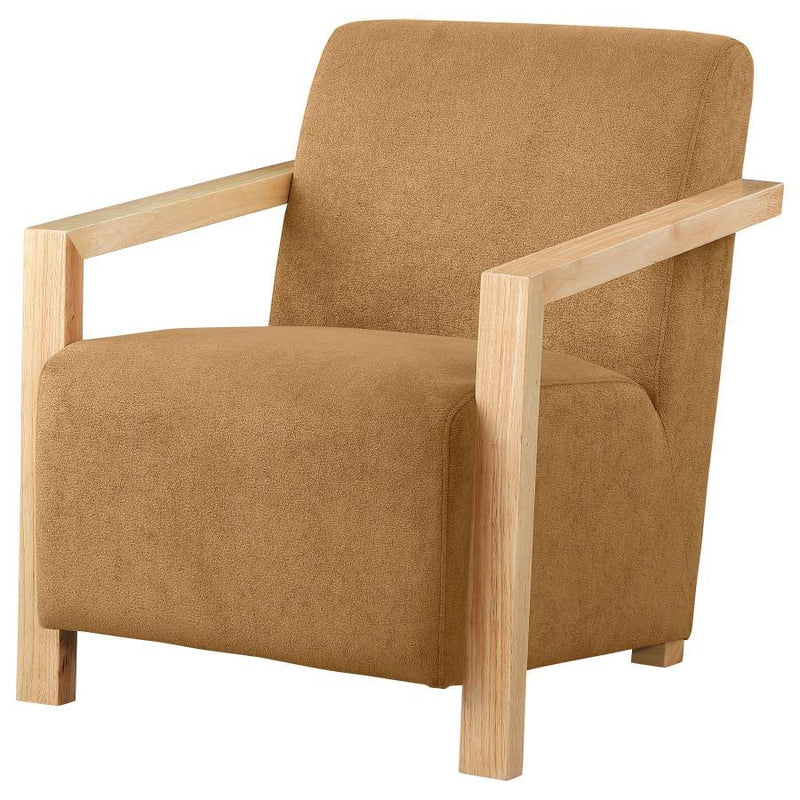 Diego - Upholstered Accent Arm Chair With Wood Arms - JaxCo Furniture