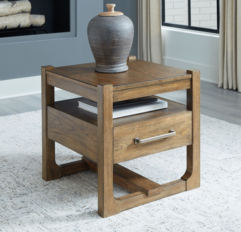 Cabalynn - Light Brown - Square End Table - JaxCo Furniture
