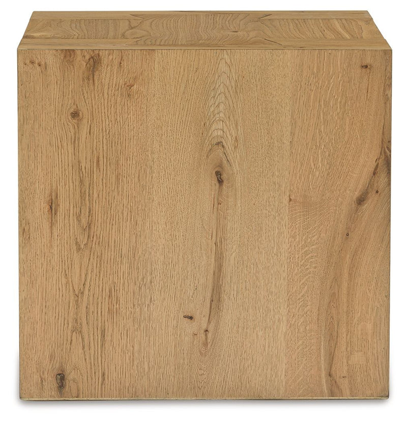 Bracken - Light Brown - Square End Table - JaxCo Furniture