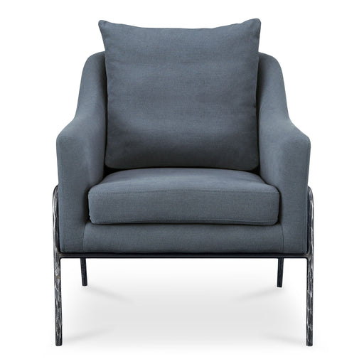 Archer - Accent Chair - Slate Blue Linen Blend - JaxCo Furniture