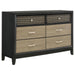 Valencia - 6-Drawer Dresser - Black - JaxCo Furniture