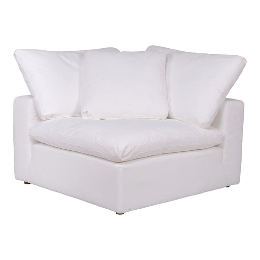 Clay - Corner Chair Livesmart Fabric - Cream - JaxCo Furniture