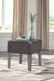 Todoe - Dark Gray - Rectangular End Table - JaxCo Furniture