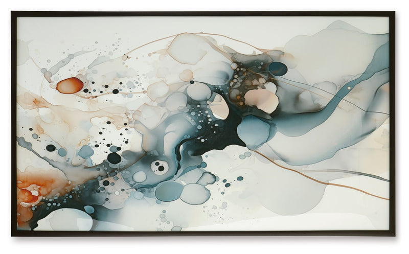 Foxenburg - Blue / Amber / White - Wall Art - JaxCo Furniture