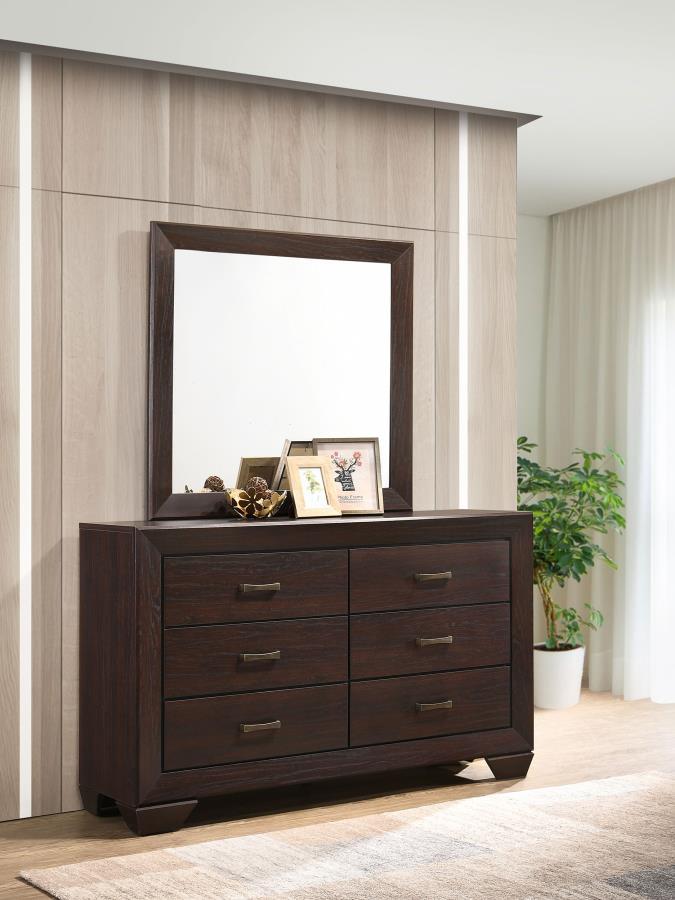 Kauffman - 6-Drawer Dresser with Mirror - JaxCo Furniture