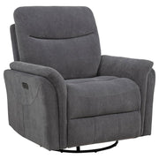 Adler - Upholstered Power Swivel Glider Recliner - JaxCo Furniture