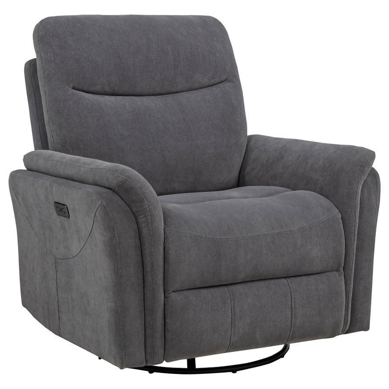 Adler - Upholstered Power Swivel Glider Recliner - JaxCo Furniture