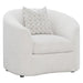 Rainn - Boucle Upholstered Sloped Arm Accent Chair - Latte - JaxCo Furniture