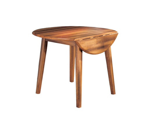 Berringer - Rustic Brown - Round Drm Drop Leaf Table - JaxCo Furniture