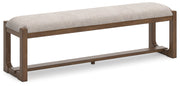 Cabalynn - Oatmeal / Light Brown - Large Uph Dining Room Bench - JaxCo Furniture