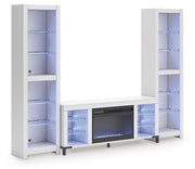 Brollevi - White - 3-Piece Entertainment Center - JaxCo Furniture