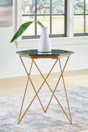 Engelton - Green / Gold - Accent Table - JaxCo Furniture