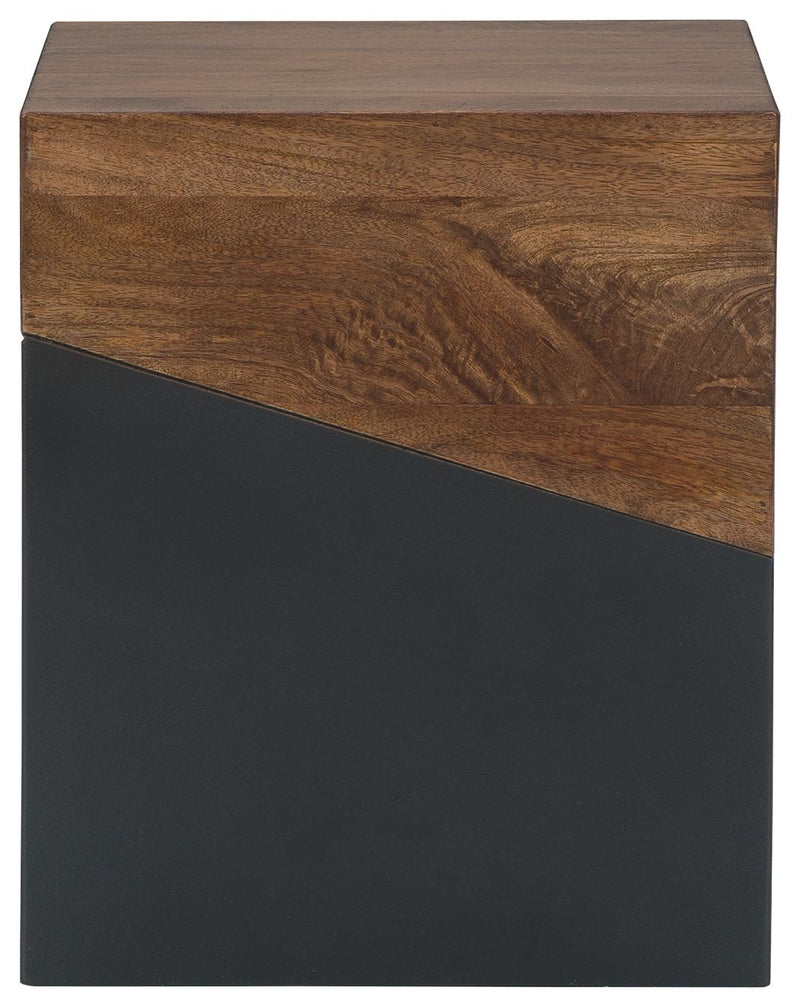 Trailbend - Brown / Gunmetal - Accent Table - JaxCo Furniture