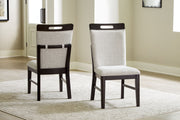 Neymorton - Light Gray / Brown - Dining Upholstered Side Chair (Set of 2) - JaxCo Furniture