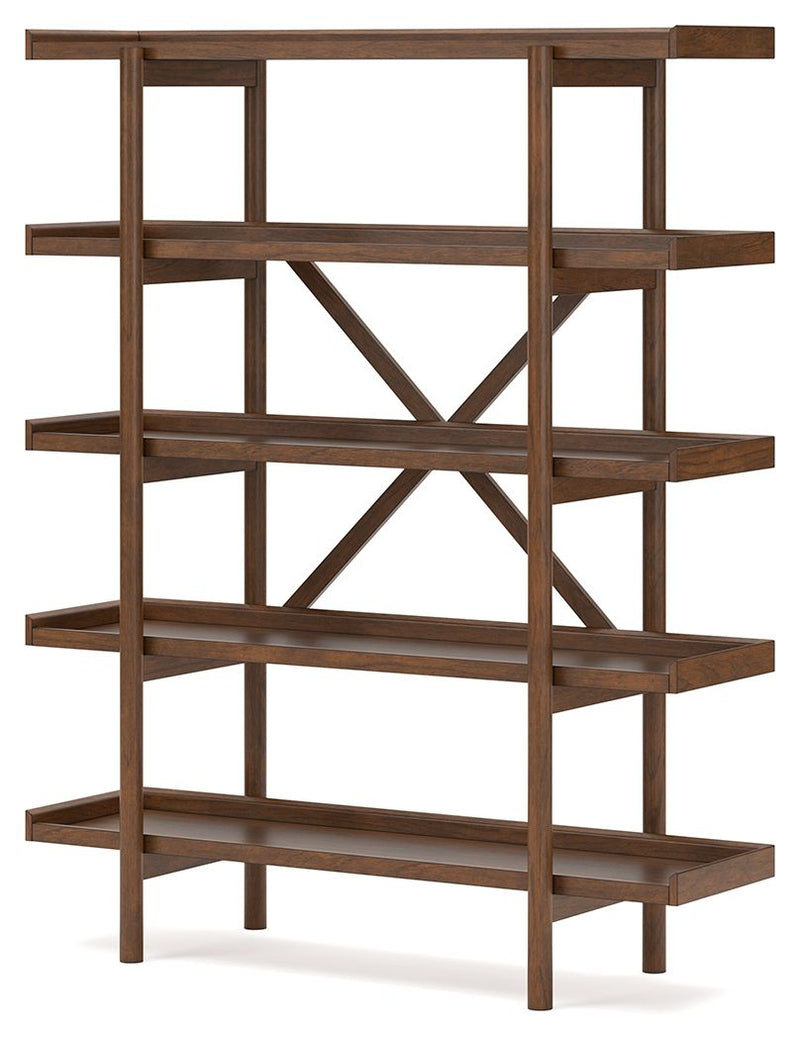 Lyncott - Brown - Bookcase - JaxCo Furniture