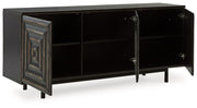 Fair Ridge - Distressed Black - Accent Cabinet - JaxCo Furniture