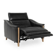 Cullman - Leather Power Recliner Accent Chair - Black - JaxCo Furniture