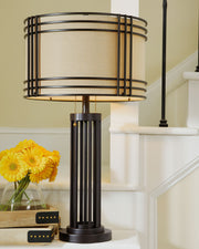 Hanswell - Dark Brown - Metal Table Lamp - JaxCo Furniture