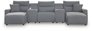 ModMax II - Salt And Pepper - Reclining Sectional - JaxCo Furniture