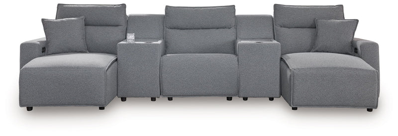 ModMax II - Salt And Pepper - Reclining Sectional - JaxCo Furniture
