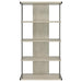 Loomis - 4-Shelf Bookshelf - Whitewashed Gray - JaxCo Furniture