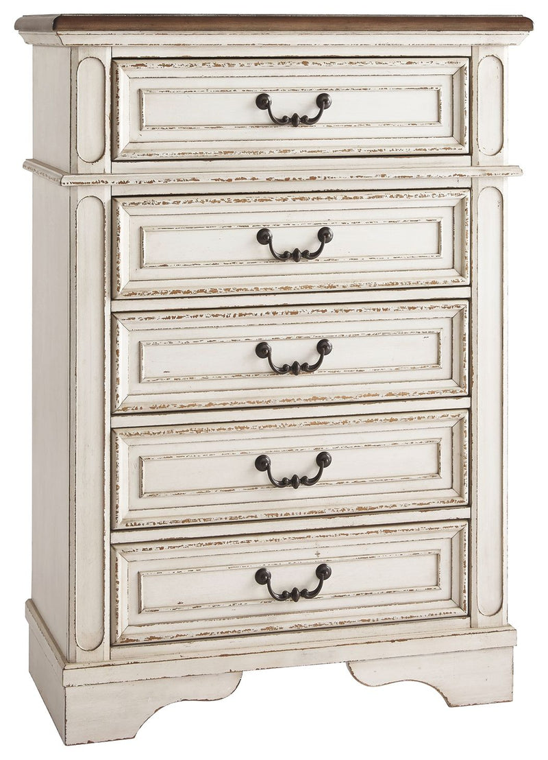 Realyn - Chipped White - Chest - JaxCo Furniture