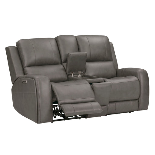 Belmont - Zero Gravity Power Reclining Tilt Console Loveseat P3 - Autumn Fog - JaxCo Furniture