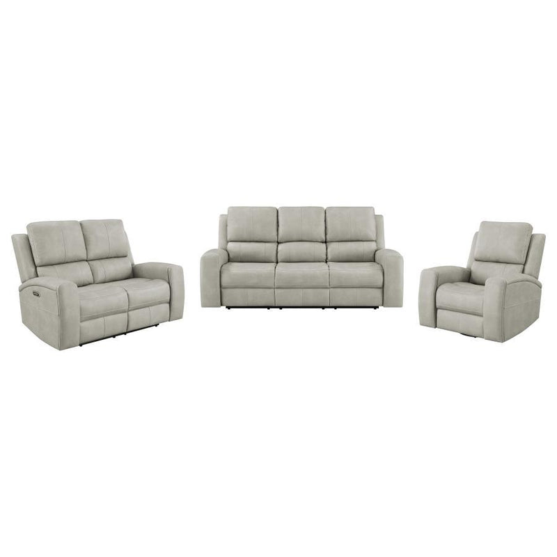 Brickston - Triple Power Reclining Sofa Set - JaxCo Furniture