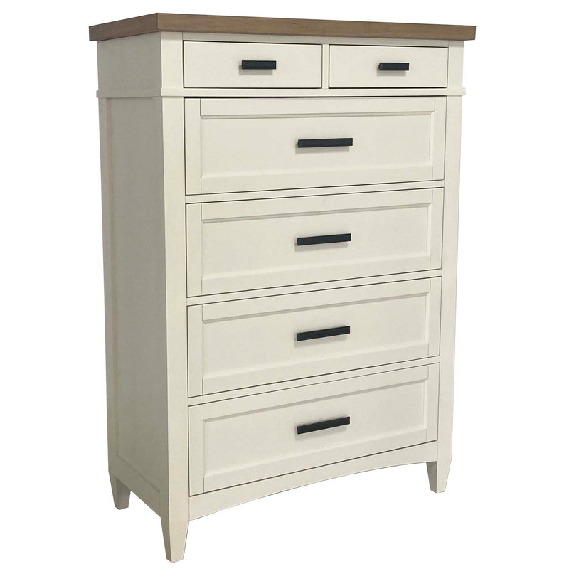 Americana Modern Bedroom - 6 Drawer Chest - Cotton - JaxCo Furniture