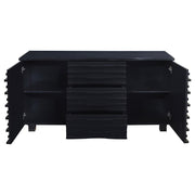 Stanton - 3-Drawer Sideboard Buffet Storage Cabinet - Black - JaxCo Furniture