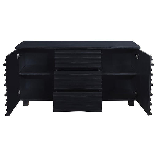 Stanton - 3-Drawer Sideboard Buffet Storage Cabinet - Black - JaxCo Furniture