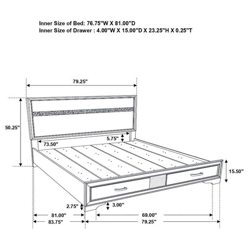 Miranda - Storage Wood Panel Bed - JaxCo Furniture