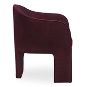 Clara - Performance Fabric Dining Chair - Plum - JaxCo Furniture