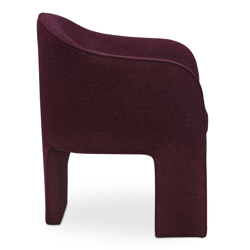 Clara - Performance Fabric Dining Chair - Plum - JaxCo Furniture