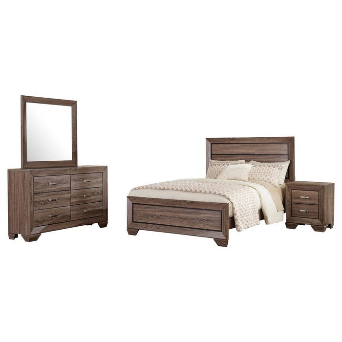 Kauffman - Transitional High Headboard Panel Bed Bedroom Set - JaxCo Furniture