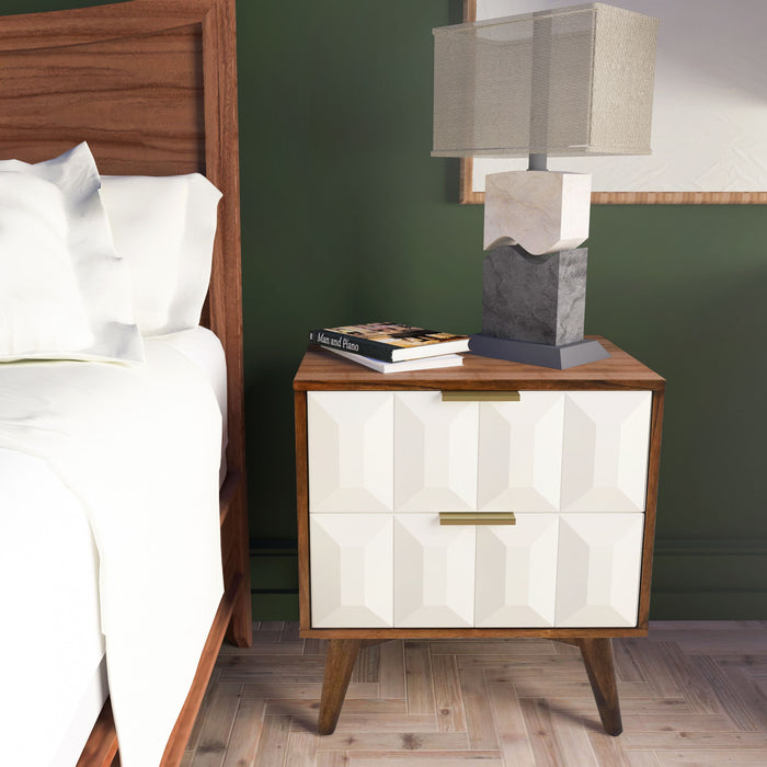 Ginny - Nightstand - Dark Brown - JaxCo Furniture