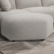 Playful - Ottoman With Casters - Canes Cobblestone - JaxCo Furniture