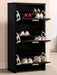 Vivian - 3-Drawer Engineered Wood Shoe Cabinet - Black - JaxCo Furniture