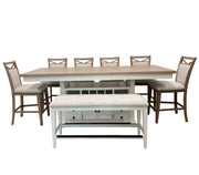 Americana Modern Dining - Upholstered Counter Bench - Cotton - JaxCo Furniture