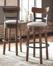 Valebeck -  Tall Upholstered Swivel Barstool - JaxCo Furniture